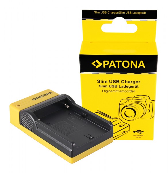 PATONA mince Chargeur Micro-USB pour Hitachi Sony NP-FM50 NP-F550 NP-F750 NP-F970