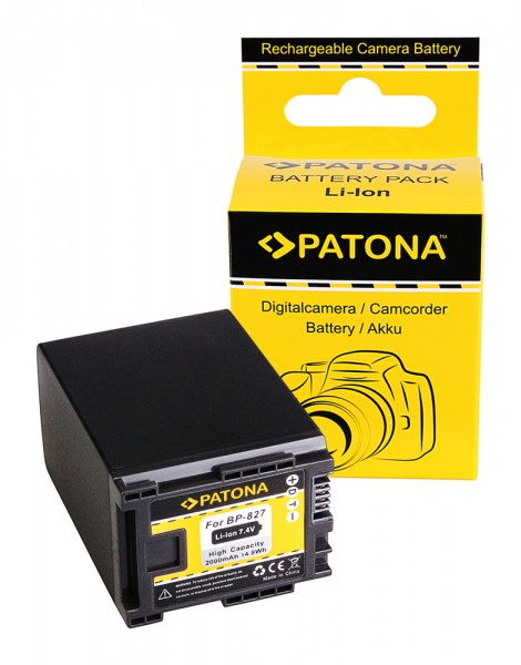 PATONA Batterie pour Canon BP-827 FS FS10 FS100 FS11 FS200 FS21 FS22 iVIS FS10 FS306