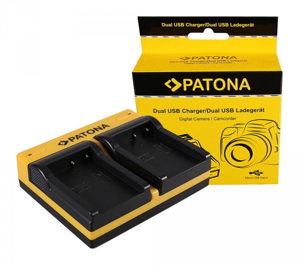 PATONA Dual charger f. Casio NP-90 Exilim EXH10 EX-H10