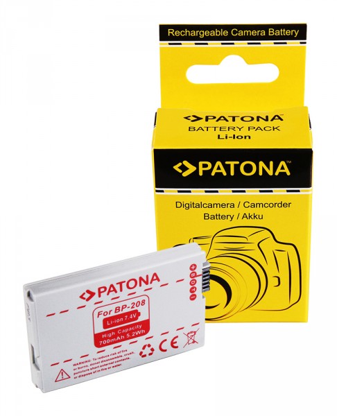 PATONA Batterie pour Canon BP-208 Elura 100 BP-208 DC10 DC100 DC20 DC21 DC210 DC220