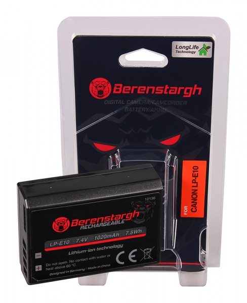 Berenstargh Battery f. Canon LP-E10 EOS 1200D EOS1100D EOS-1100D T3 X50