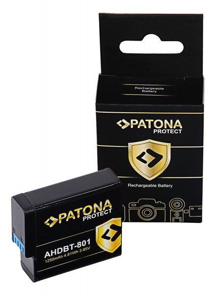 PATONA PROTECT Batterie pour GoPro Hero 8 AHDBT-801 Hero 7 AHDBT-701 Hero 6 Hero 5 AHDBT-501