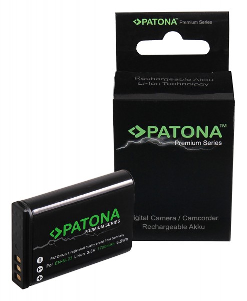PATONA Premium Batterie pour Nikon EN-EL23 Coolpix P600 P610 P900 S810C