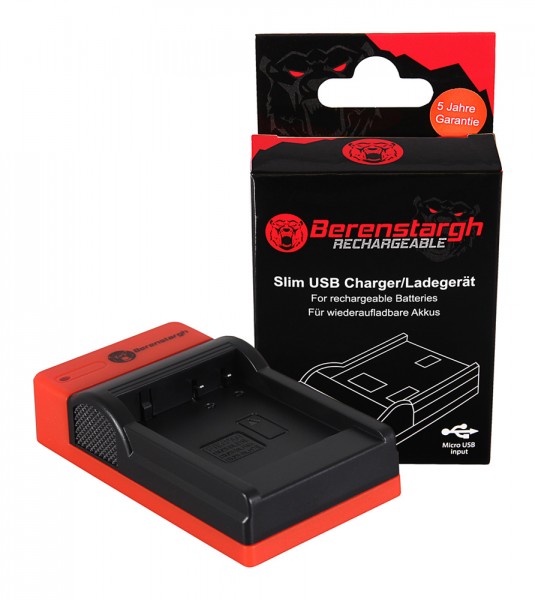 Berenstargh Slim Micro-USB Ladegerät f. Panasonic DMW-BLG10 CSBLG10MC CS-BLG10MC DMWBLG10 DMW-BLG10