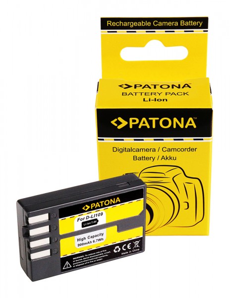PATONA Batterie pour Pentax D-Li109 K K2 K-2 K30 K50 K-50 K500 K-500 KR