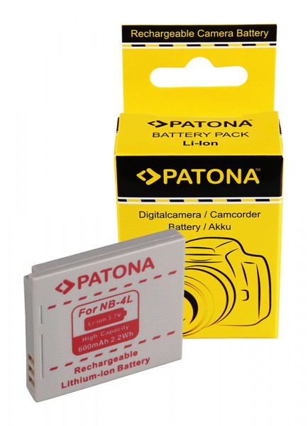 PATONA Batterie pour Canon NB-4L Digital Ixus 30 40 50 55 65 70 75 80 i zoom i7 I