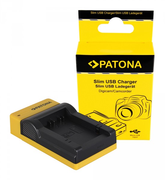 PATONA Slim micro-USB Charger f. Leica Panasonic DMW-BMB9 V-Lux V-Lux 2 VLux 2 II