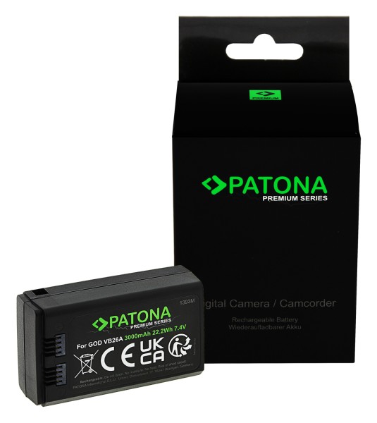 PATONA Premium Batterie pour Godox VB26 VB26A V850III V1 Tête de flash cellules Samsung