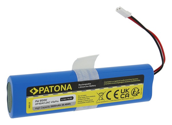 PATONA Battery f. Ecovacs Deebot DF45/43 Ilife V50 V5s Pro V8s X750 ZACO V3 V40 V5s Pro V5x