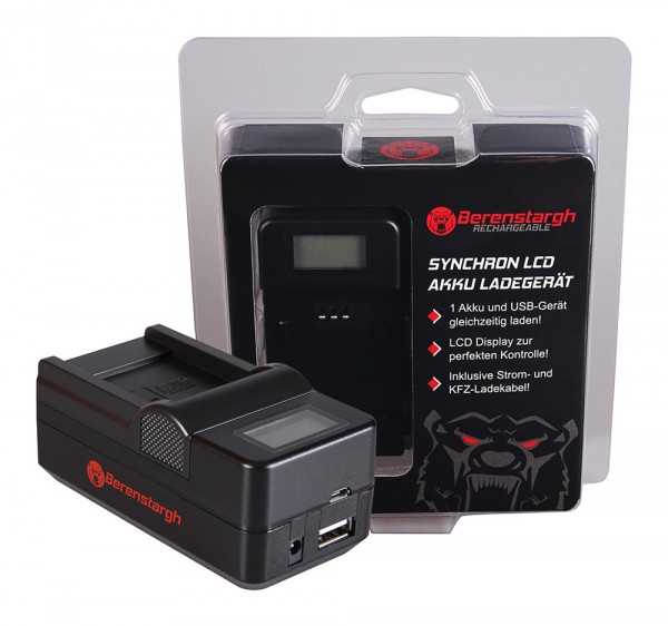 BERENSTARGH Synchron USB Charger f. Canon NB-8L Powershot A2200 A3000 IS A3000IS A3100 IS A3100IS