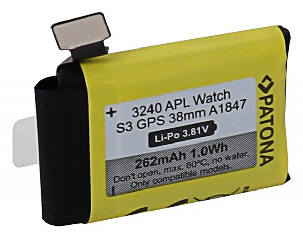 PATONA Battery f. Apple Watch Serie 3 GPS 38mm A1847