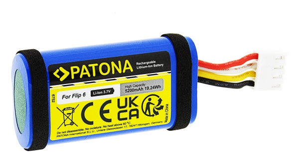 PATONA Battery for JBL Flip 6 GSP-1S2P-F6D