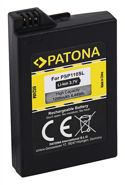 PATONA Battery f. Sony Playstation Portable Lite Slim & Lite PSP2000 PSP 3000 Brite PSP3004 (2nd Generation) PSP-S110