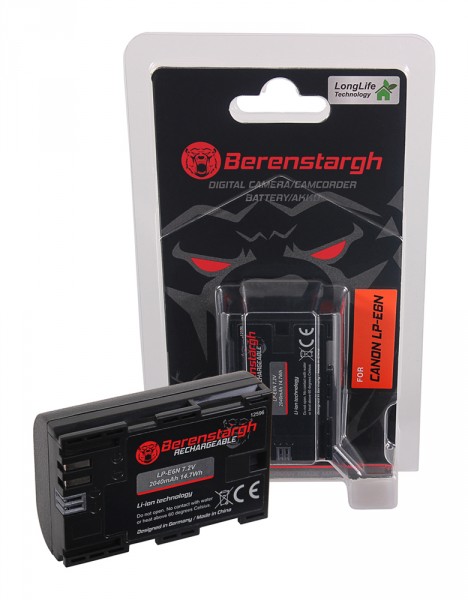 Berenstargh Battery f. Canon LP-E6N LPE6N XC10 EOS 90D 80D 7D 70D 6D 60D EOS R