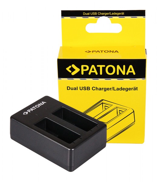 PATONA chargeur double pour GoPro Hero 8 AHDBT-801 Hero 7 AHDBT-701 Hero 6 Hero 5 AHDBT-501 avec câble Micro-USB