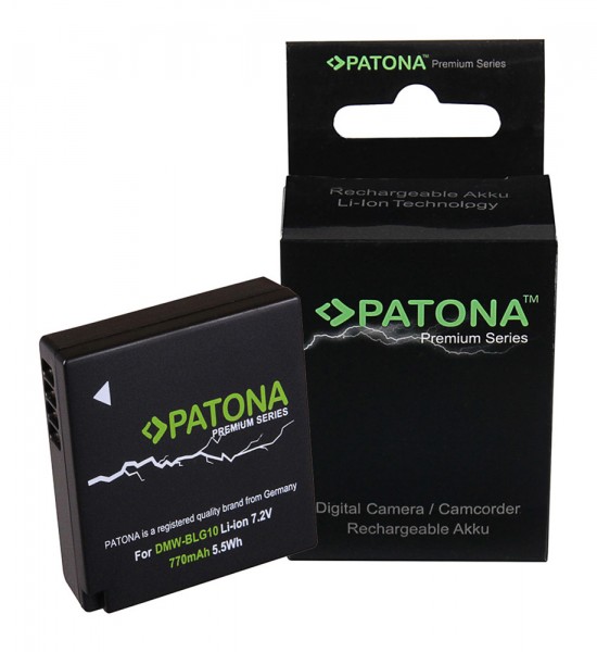 PATONA Premium Batterie pour Panasonic DMW-BLG10 Lumix DMCGF3 DMC-GF3 DMCGF3C DMC-GF3C