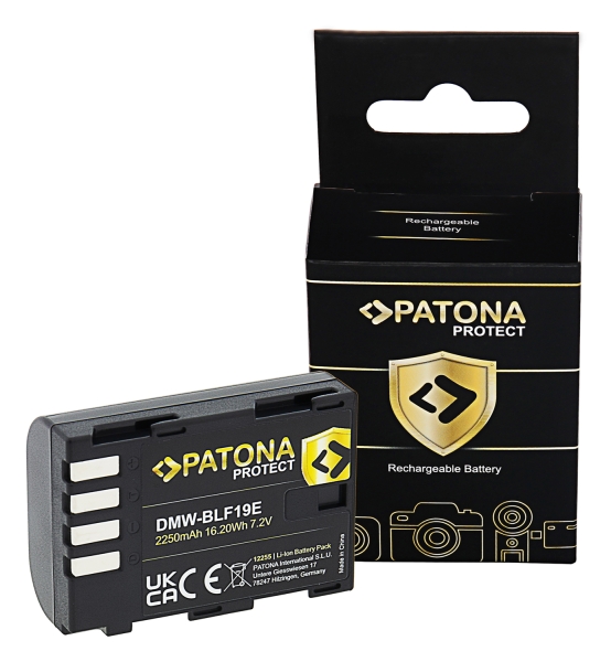 PATONA PROTECT Batterie pour Panasonic Lumix DMC-GH3 GH3A GH4 DMW-BLF19