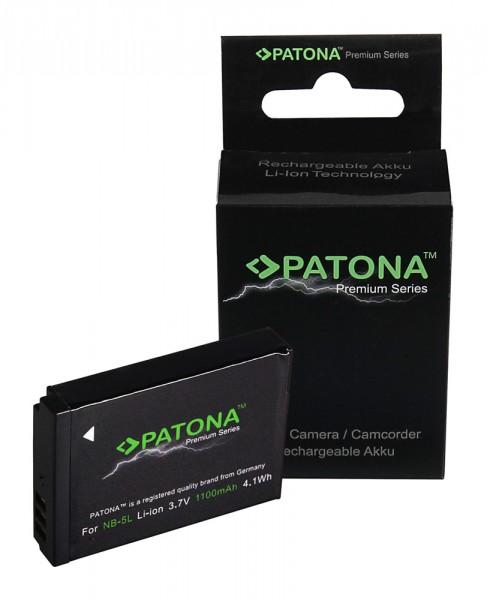 PATONA Premium Akku f. Canon NB-5L NB5l PowerShot SX200 SX210 SX220