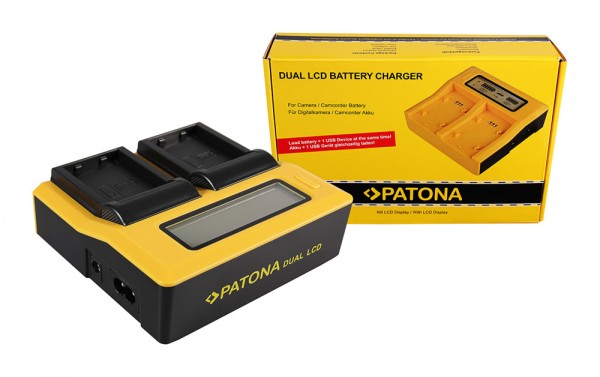 PATONA Dual LCD USB Chargeur pour Nikon Nikon EN-El23 Coolpix p600