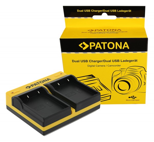 PATONA Dual LCD USB Chargeur pour Olympus OM-1 BLX-1