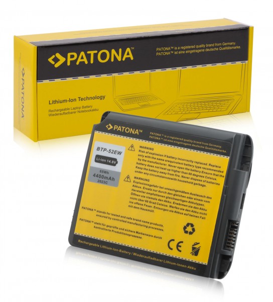 PATONA Batterie pour Aopen Amilo M7400 Barebook 1555 1556 1557 1555A 1555G 1556A