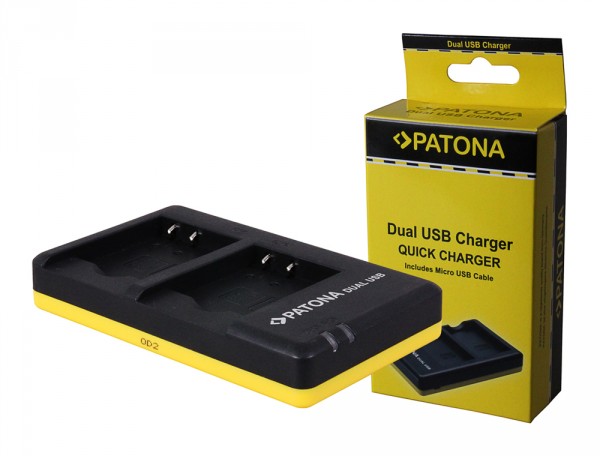 PATONA Dual Quick-Charger f.Sony NP-BN1 BN1 incl. Micro-USB cabel