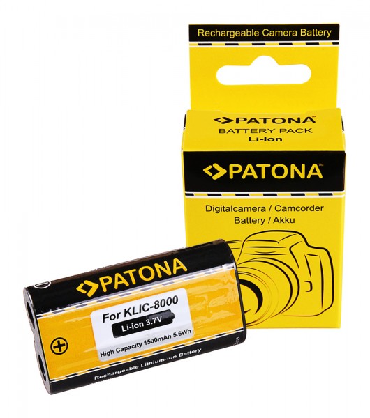 PATONA Batterie pour Kodak Klic-8000 Easyshare Z1012 IS Z1085 IS Z1485 IS Z612 Z712