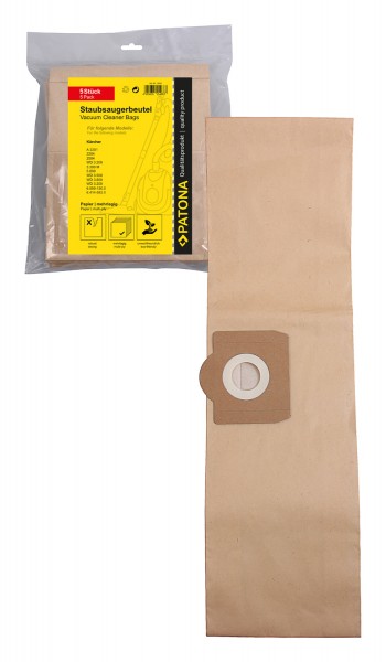 PATONA 5 vacuum cleaner bag multi layer paper f. Kärcher A 2201 2204 2504 3.300M 5.800 WD 3.200 3.500 3.800 6.959-130.0