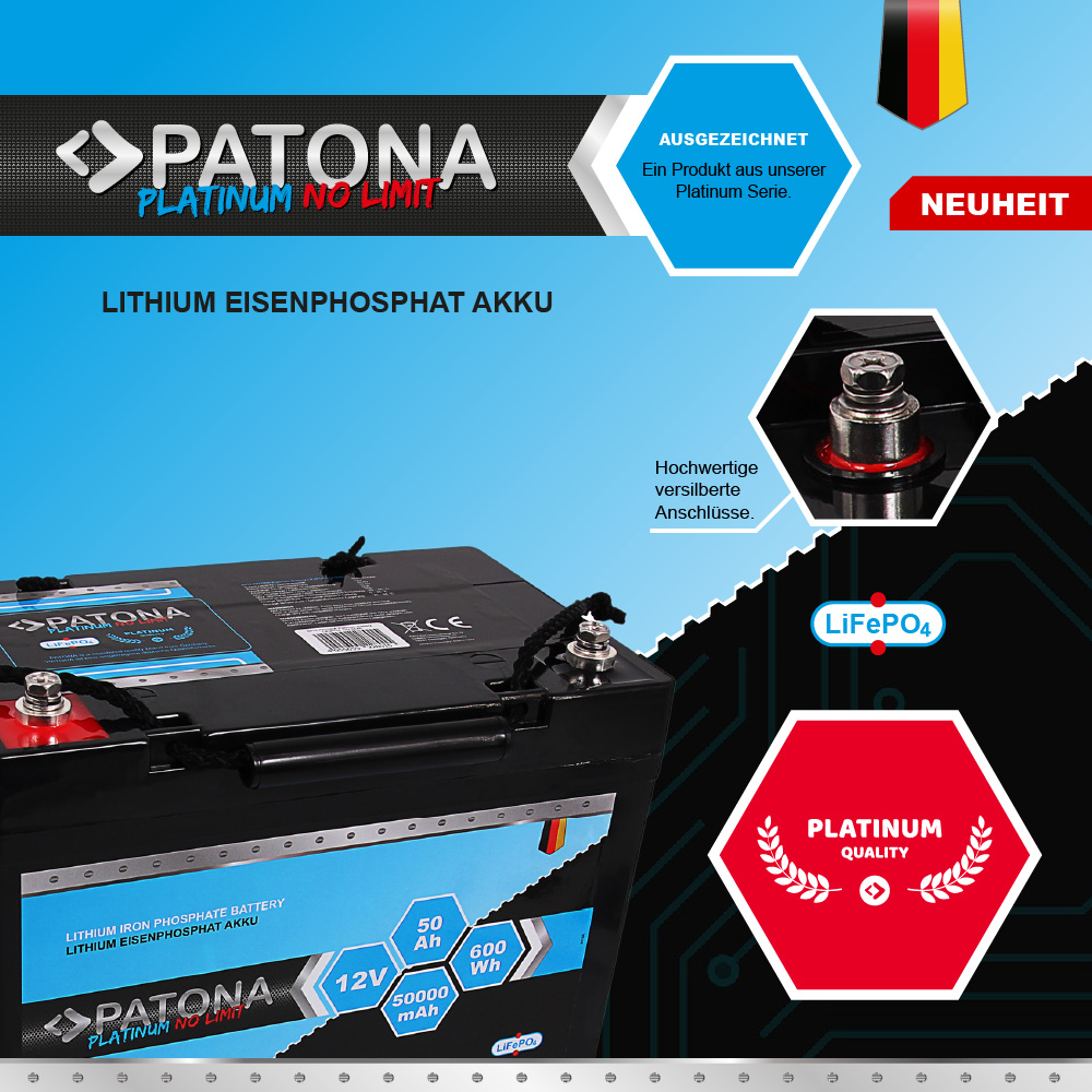 PATONA Premium 18650 Zelle Li-Ion Akku ungeschützt flattop 3,7V