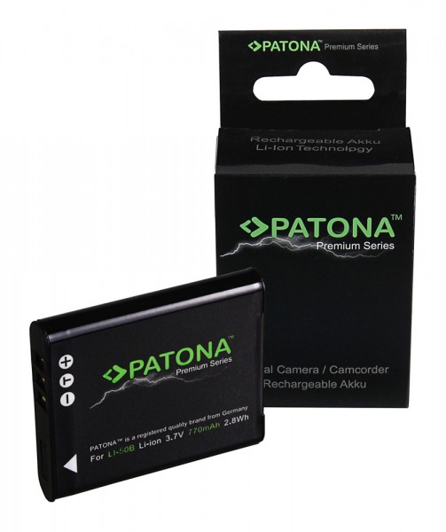 PATONA Premium Batterie pour Casio Li-50b TR TR350 TR-350 Li-50b Li-50b General Imaging