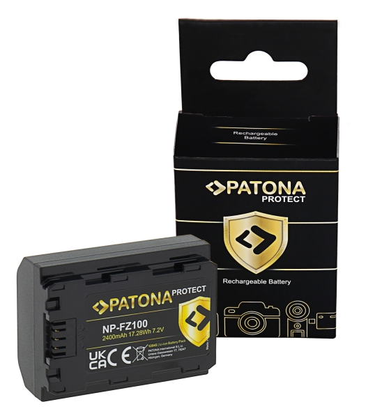 PATONA PROTECT Batterie pour Sony NP-FZ100 A7 III A7M3 Alpha 7 III A7 R III A7RM3 Alpha 7 R III A9 Alpha 9