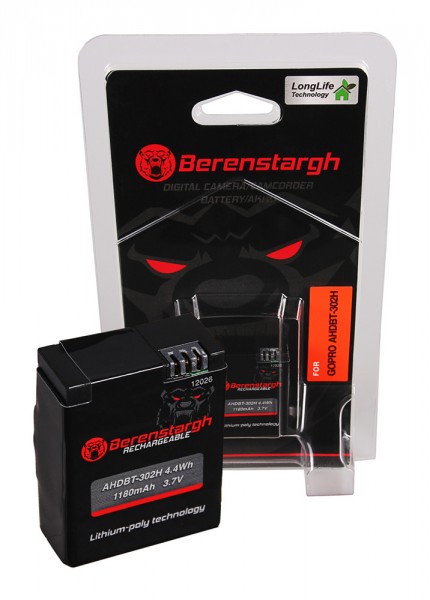 BERENSTARGH Batterie pour GoPro AHDBT-302 Hero 3+ HD Hero 3 3+