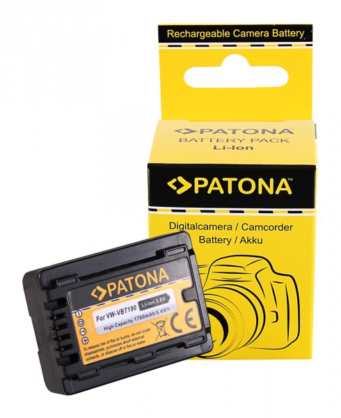 PATONA Battery f. Panasonic VW-VBT190 HC-VX870 VX878 VX989 VXF999