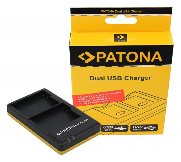 PATONA chargeur double pour Nikon EN-EL15 1 D600 D610 D7000 D7100 D800 D8000 D800E D810 V1avec câble USB-C