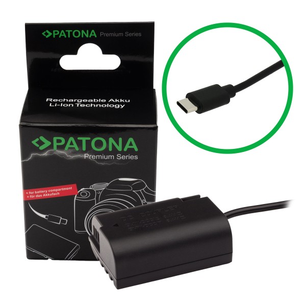 PATONA Premium USB-C Input battery adapter for Panasonic DMW-BLK22 DC-S5 G9 GH5 GH5S GH6