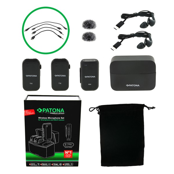 PATONA Premium Wireless Microphone System for Smartphones and DSLR Cameras