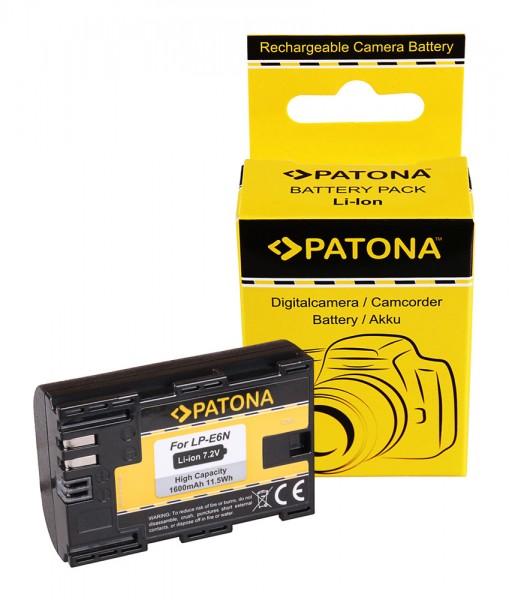PATONA Batterie pour Canon LP-E6N EOS 5D 5D Mark II 5D Mark III 5DS 5DS R 60D 60Da