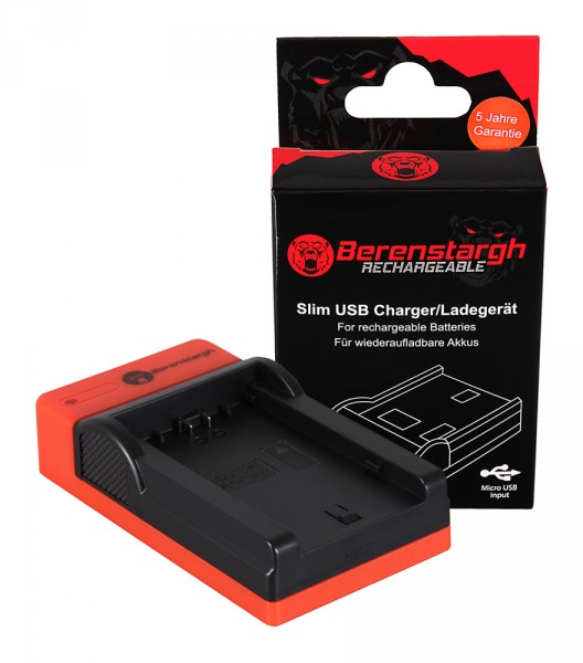 Berenstargh Slim Micro-USB Ladegerät f. Sony NP-FZ100 A7 III A7M3 Alpha 7 III A7 R III A7RM3 Alpha 7