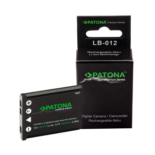 PATONA Premium battery for Kodak LB-012 Easyshare M125 M215 M23 M5350 M552 PixPro FZ51 FZ52 FZ53