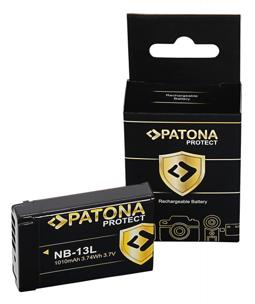 PATONA PROTECT Batterie pour Canon NB-13L Canon PowerShot G7X G5X G9X G7X Mark II