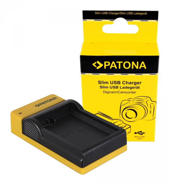 PATONA Slim Micro-USB Ladegerät f. Nikon EN-EL14 CoolPix D3100 D3200 D5100 D5200 P7000 P7100 P7700