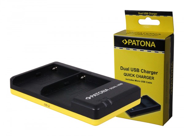 PATONA chargeur double pour Nikon EN-EL23 CoolPix 2500 3500 SQavec câble Micro-USB