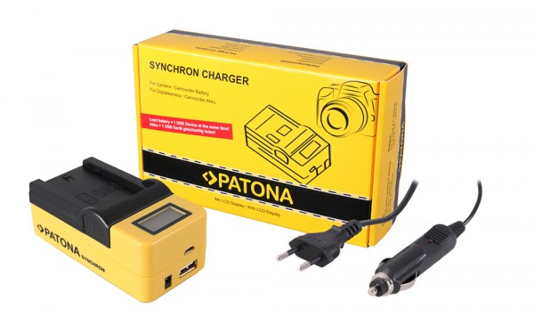 PATONA Synchron USB Charger f. Sony NP-FZ100 A7 III A7M3 Alpha 7 III A7 R III A7RM3 Alpha 7 R III A9 Alpha 9 FZ100 with LCD