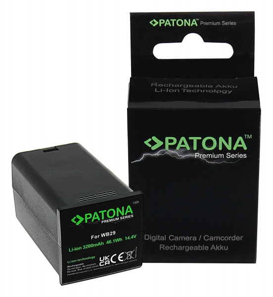 PATONA Premium Battery f. Godox AD200 AD200 Pro WB29 Studio flash LG cells