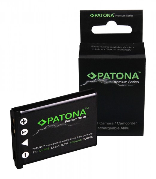 PATONA Premium Battery f. Olympus Li40B Olympus mju 700 720SW 725SW 730
