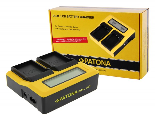 PATONA Synchron USB Charger f. Olympus OM-1 BLX-1 with LCD