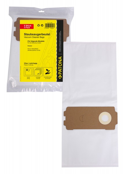 PATONA 5 vacuum cleaner bag multi layer fleece incl. Microfilter f. Festool FIS-CT Mini2 Midi2 204308 from 2019