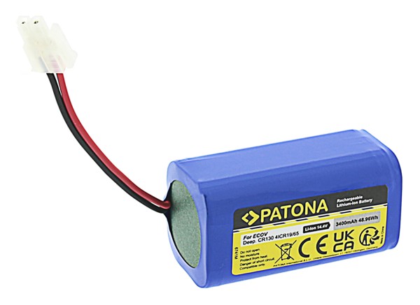 PATONA Battery f. Ecovacs Deebot CR130 4ICR19/65