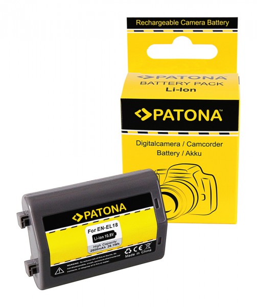 PATONA Batterie pour Nikon D4 D4S D5 D810 D850 EN-EL18 ENEL18 *Samsung A-Cells 2600mAh*