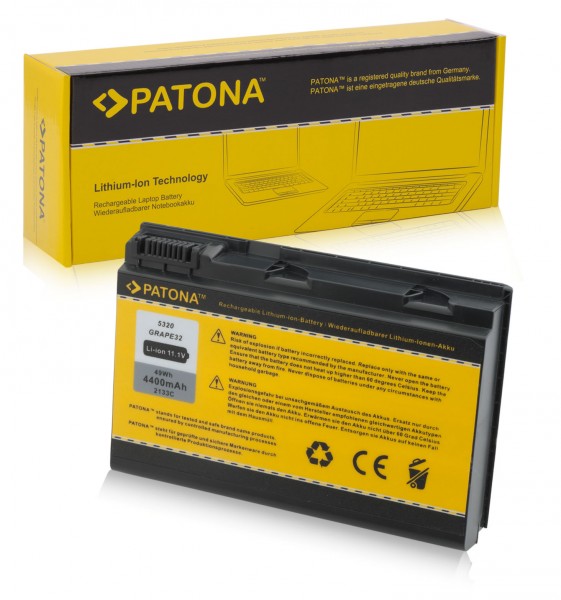 PATONA Batterie pour Acer TM00751 Extensa 5210300508 5220100508 5220200508